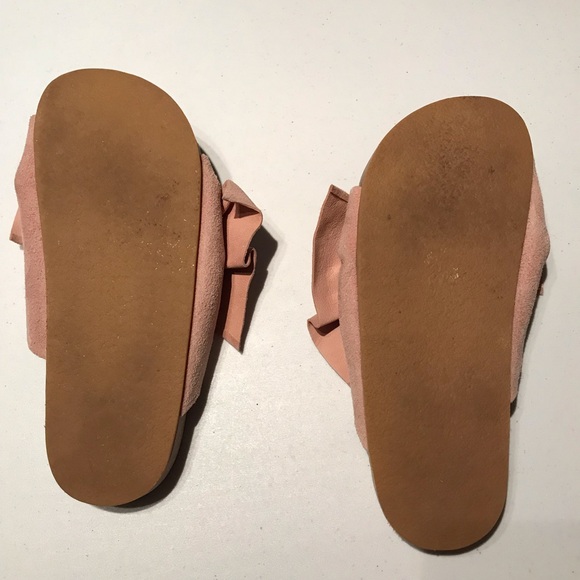 Ulla Johnson Ingrid Bow Slides in Cork Suede Blush Pink Size 35 (US 5) - Picture 12 of 16